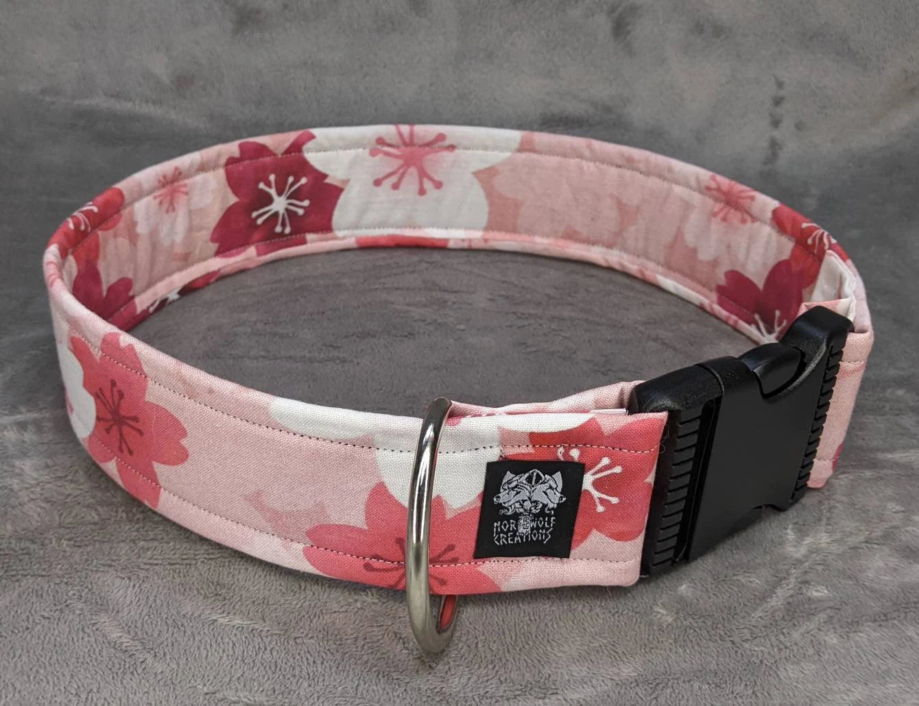 CHERRY BLOSSOMS costume fursuit collar handmade by Norsewolf for cosplay and pets