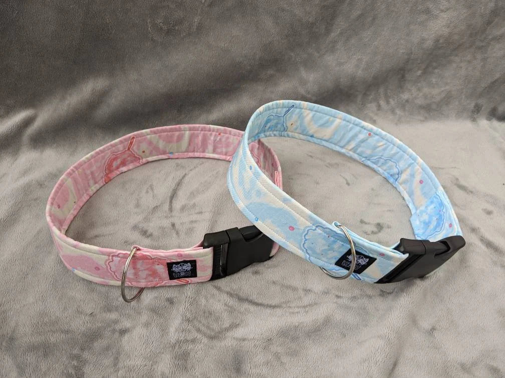 COTTON CANDY costume fursuit collar handmade by Norsewolf for cosplay and pets