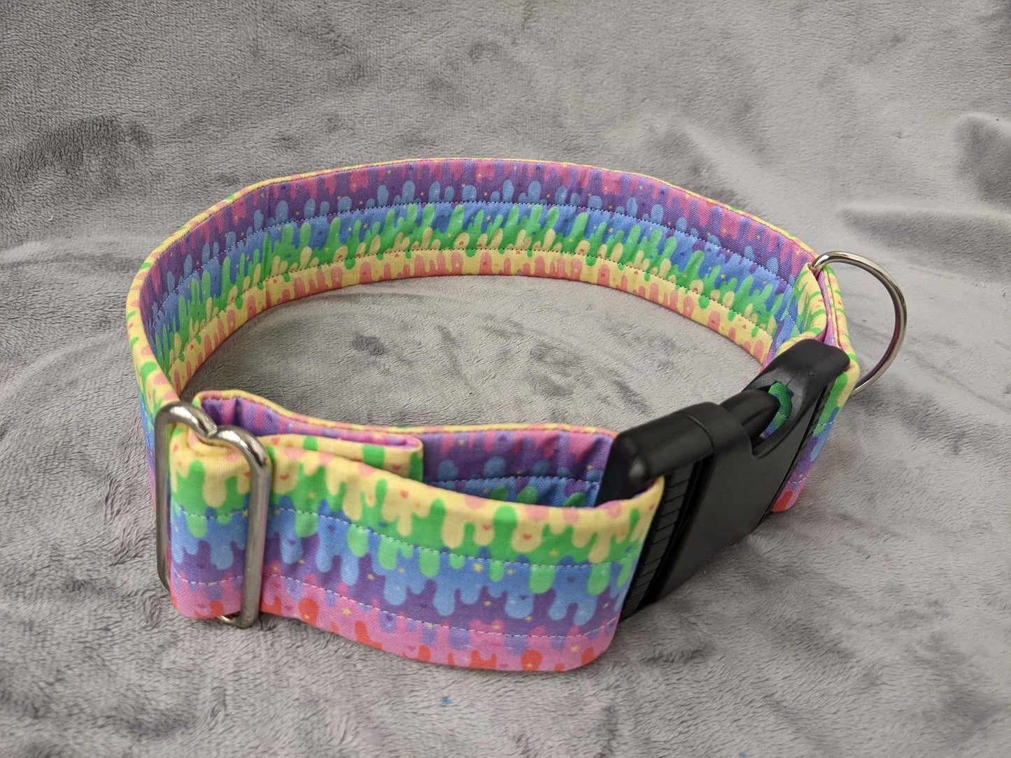 DRIPPY RAINBOW costume fursuit collar handmade by Norsewolf for cosplay and pets