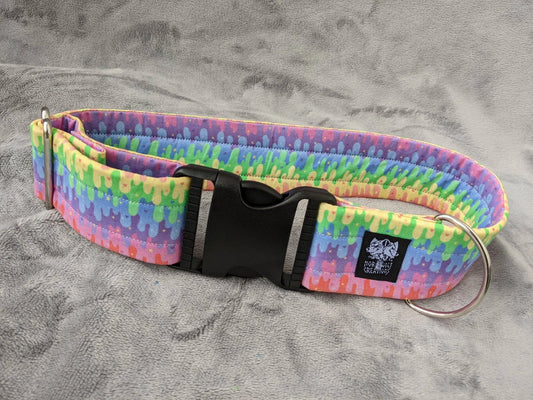 DRIPPY RAINBOW costume fursuit collar handmade by Norsewolf for cosplay and pets