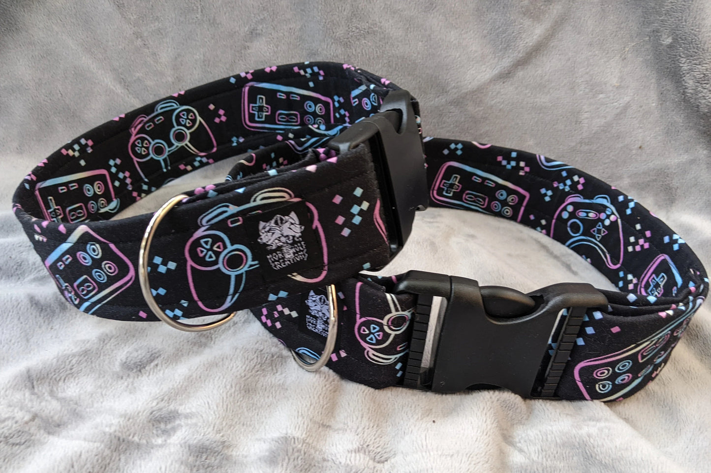 RETRO GAMER costume fursuit collar handmade by Norsewolf for cosplay and pets