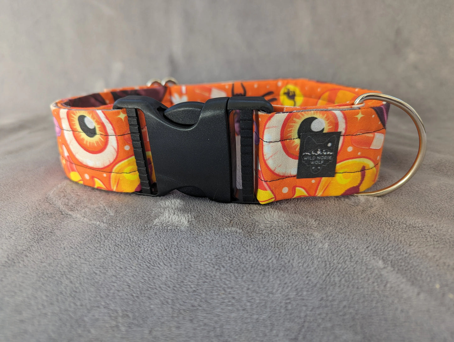 TRICK OR TREAT halloween candy costume fursuit collar handmade by Norsewolf for cosplay and pets