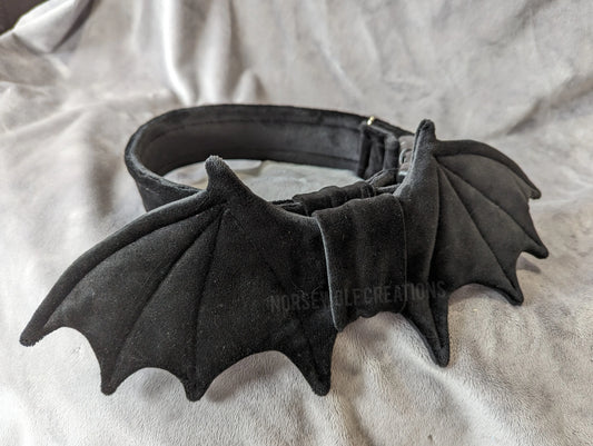 Halloween bat wing mochi bow collar for costume cosplay or fursuit