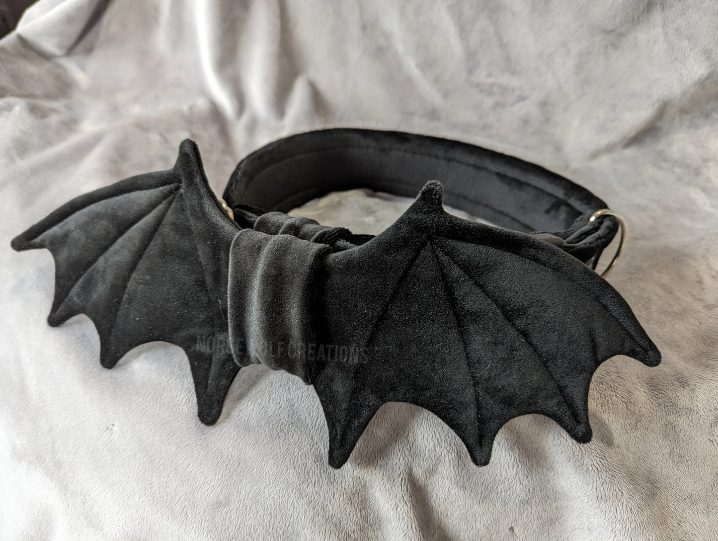 Halloween bat wing mochi bow collar for costume cosplay or fursuit