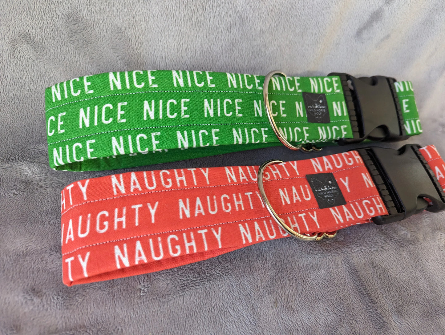 NAUGHTY OR NICE? costume fursuit collar handmade by Norsewolf for cosplay and pets