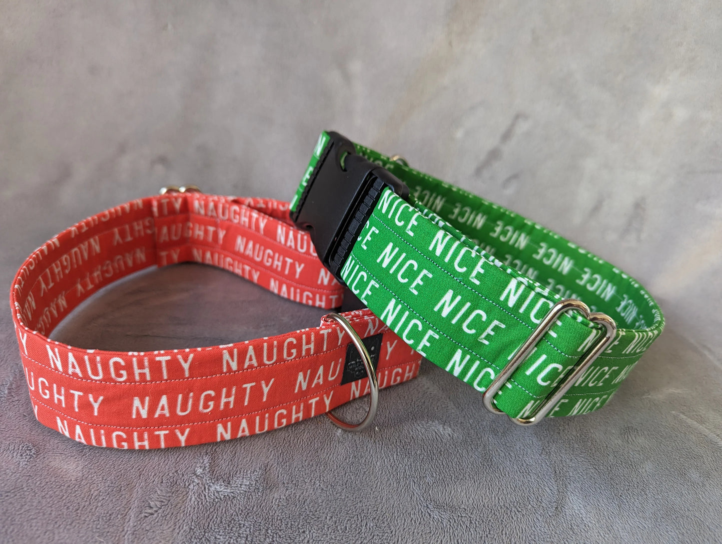 NAUGHTY OR NICE? costume fursuit collar handmade by Norsewolf for cosplay and pets