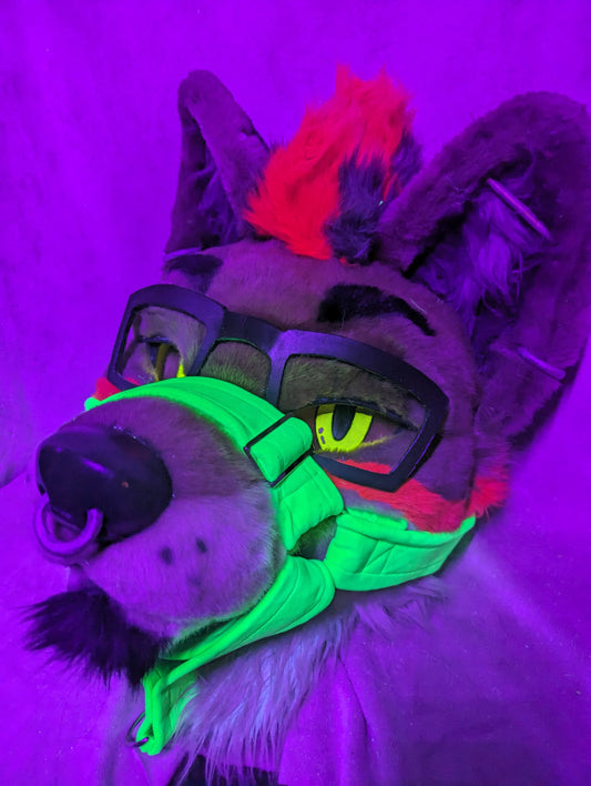 CUSTOM mochi muzzle harness for costume cosplay or fursuit