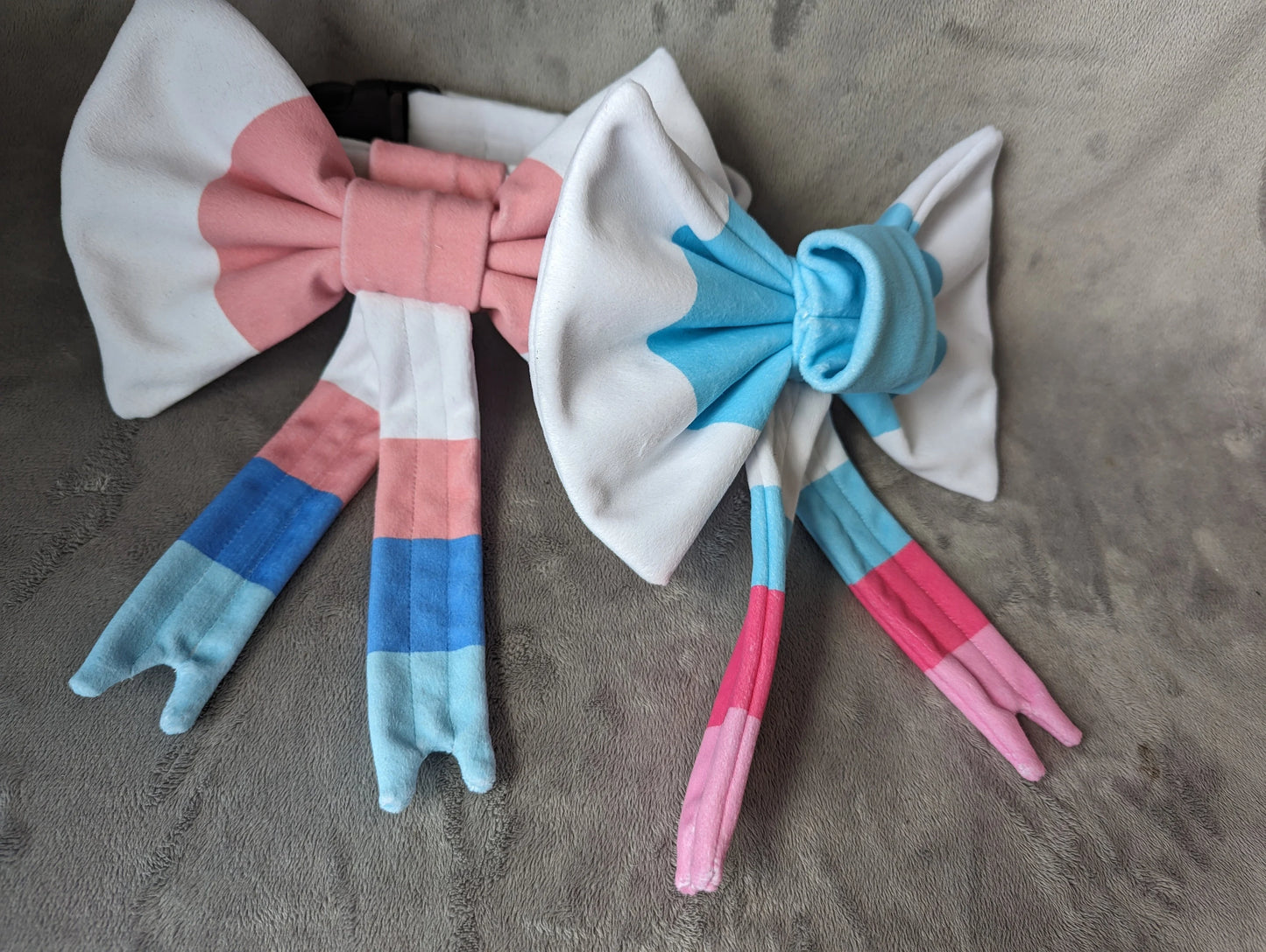 Sylveon inspired mochi bow collar for costume cosplay or fursuit