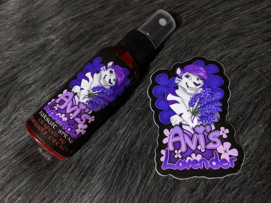 Avi's Lavender Scented Fursuit Spray in 10ml & 50ml + 3" sticker