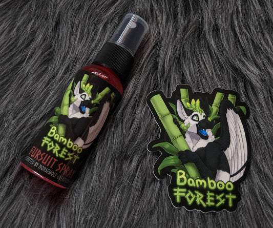 Bamboo Forest Scented Fursuit Spray in 10ml & 50ml + 3" sticker